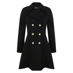 NWT Miss Selfridge Womens Long Military Pea Coat